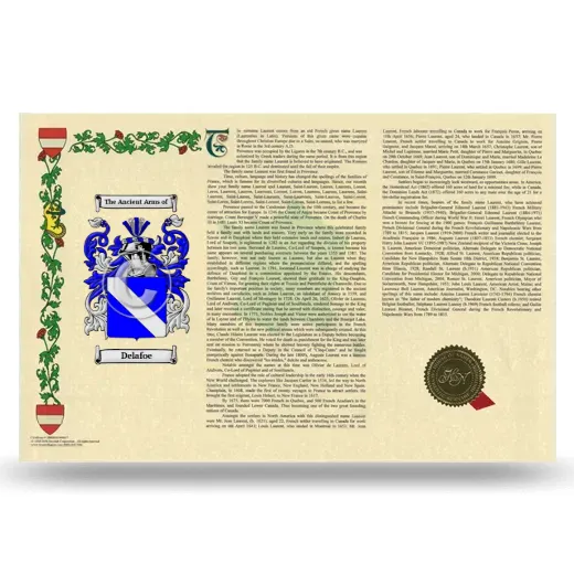 Delafoe Armorial History Landscape Style