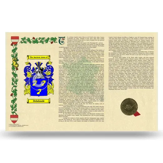 Delalonde Armorial History Landscape Style