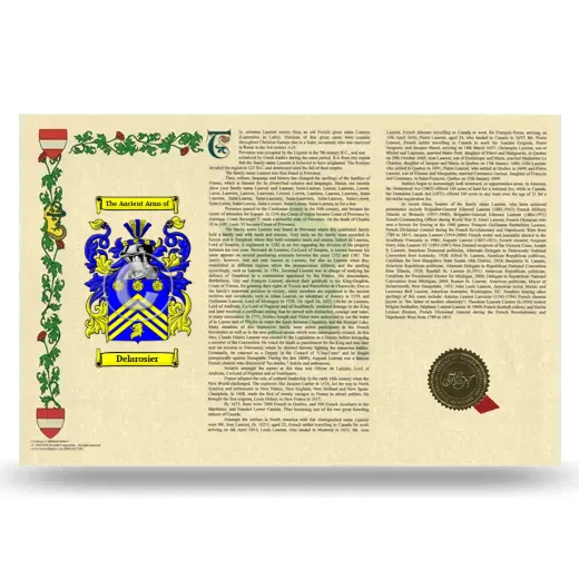 Delarosier Armorial History Landscape Style