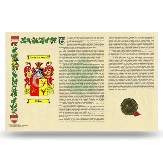 Delary Armorial History Landscape Style