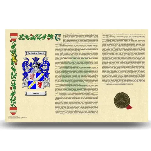 Deleo Armorial History Landscape Style