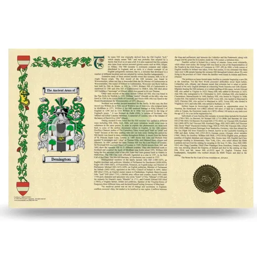 Denington Armorial History Landscape Style