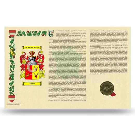 Derie Armorial History Landscape Style