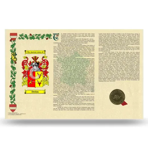 Derion Armorial History Landscape Style