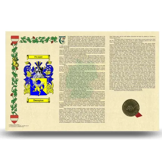 Deruyter Armorial History Landscape Style