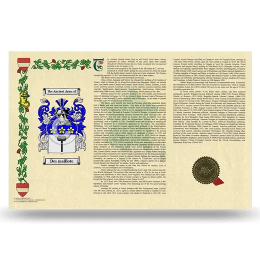 Des maillote Armorial History Landscape Style