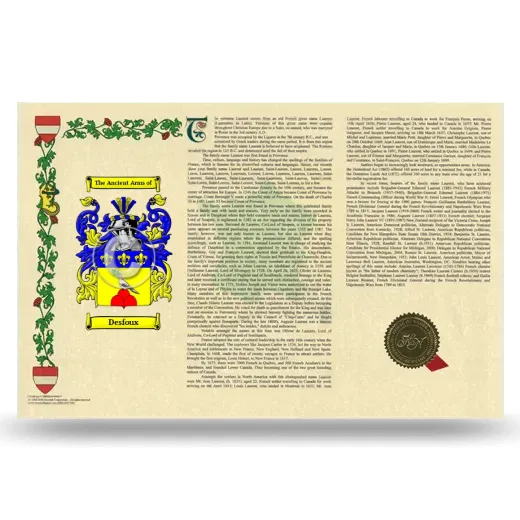 Desfoux Armorial History Landscape Style