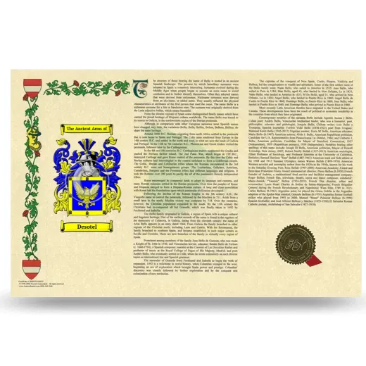 Desotel Armorial History Landscape Style