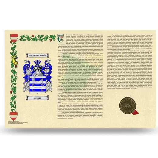 Detoro Armorial History Landscape Style