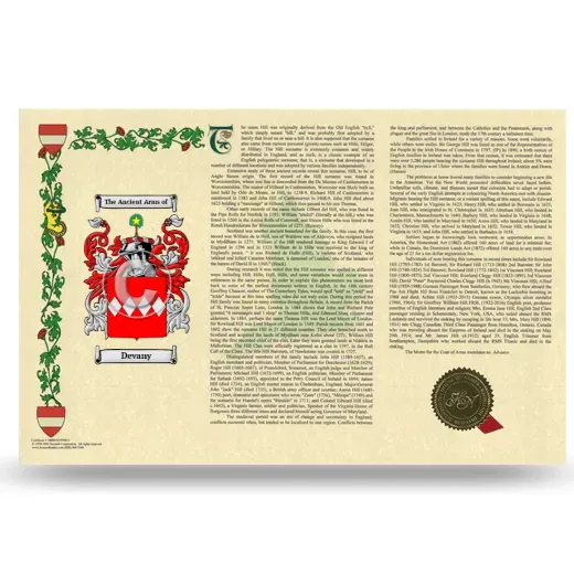 Devany Armorial History Landscape Style