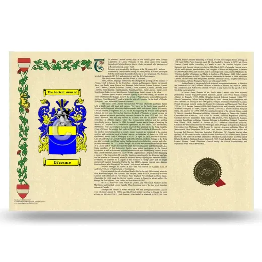 Di'cesare Armorial History Landscape Style