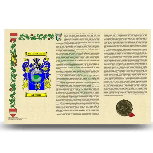 Di'cesare Armorial History Landscape Style