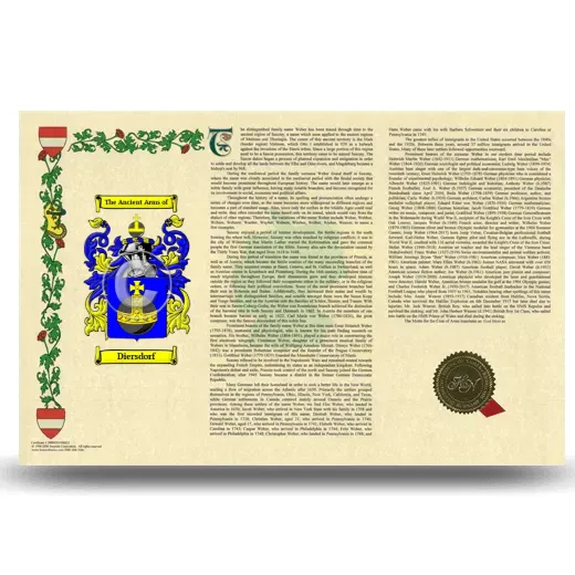 Diersdorf Armorial History Landscape Style