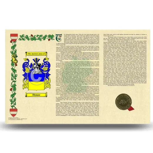 Dismar Armorial History Landscape Style