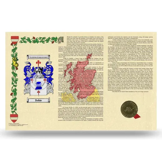 Dobie Armorial History Landscape Style