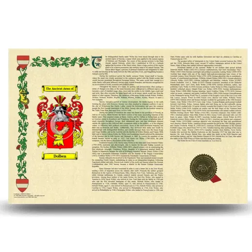 Dolben Armorial History Landscape Style