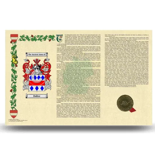 Dolter Armorial History Landscape Style