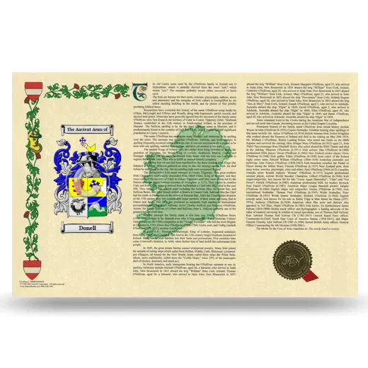 Donell Armorial History Landscape Style