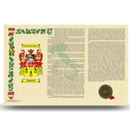 Donizetti Armorial History Landscape Style