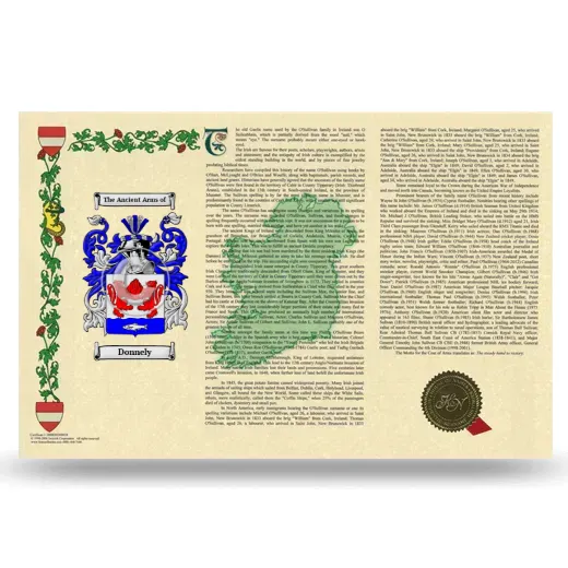 Donnely Armorial History Landscape Style