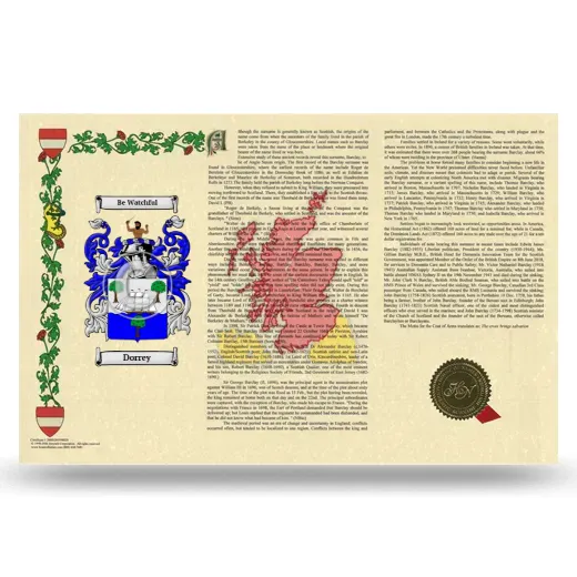 Dorrey Armorial History Landscape Style