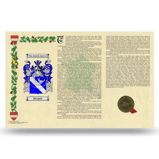 Du-pret Armorial History Landscape Style
