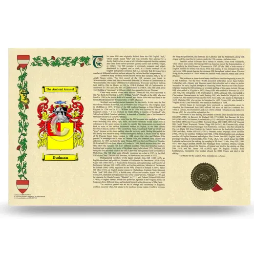 Dudman Armorial History Landscape Style