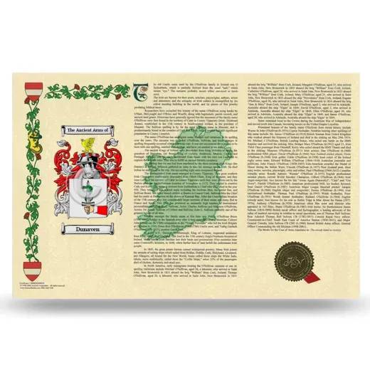 Dunaven Armorial History Landscape Style