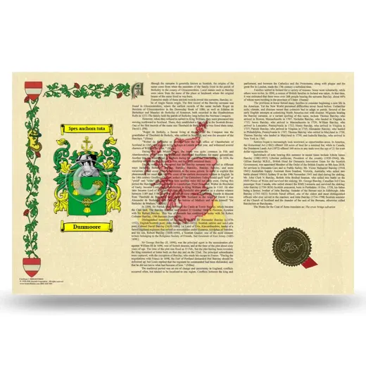 Dunmoore Armorial History Landscape Style