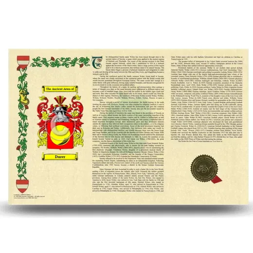 Durer Armorial History Landscape Style