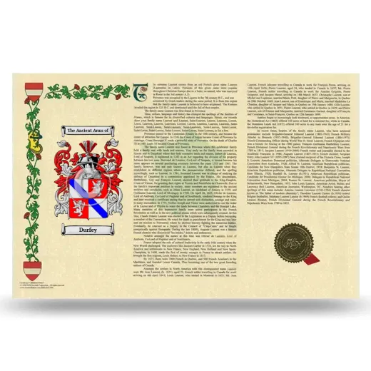 Durfey Armorial History Landscape Style
