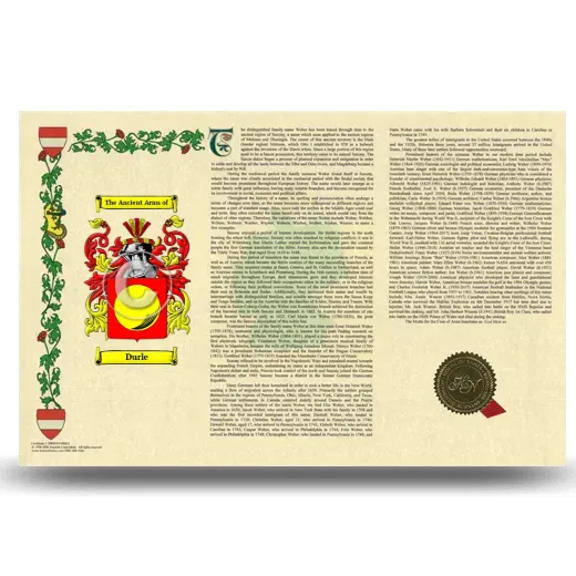 Durle Armorial History Landscape Style