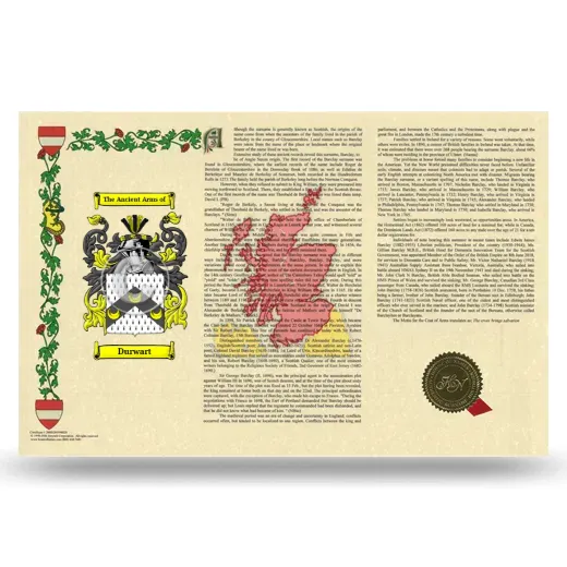 Durwart Armorial History Landscape Style