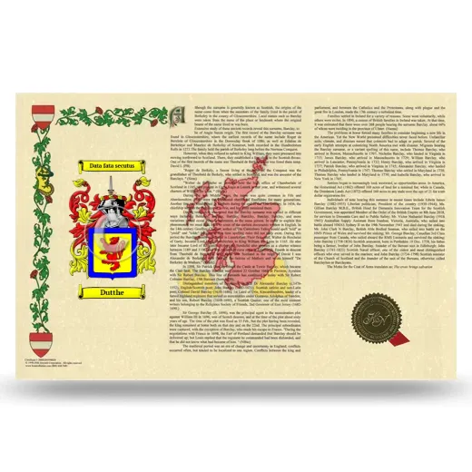 Dutthe Armorial History Landscape Style