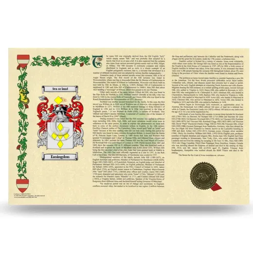 Easingdon Armorial History Landscape Style