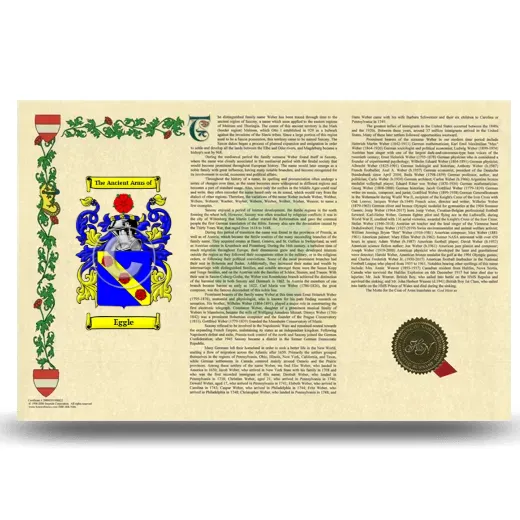 Eggle Armorial History Landscape Style