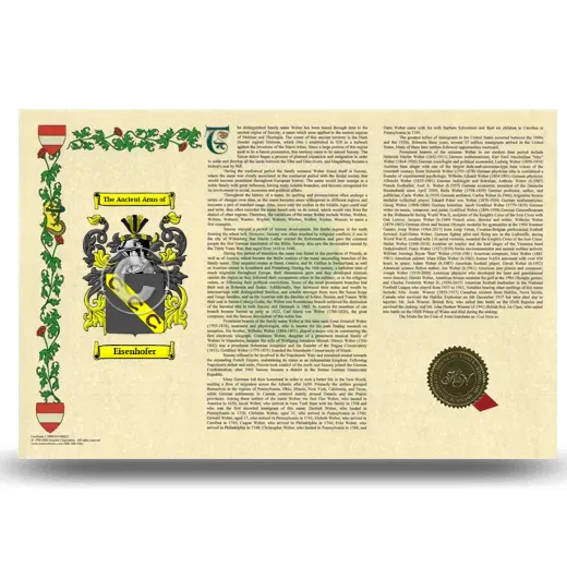 Eisenhofer Armorial History Landscape Style