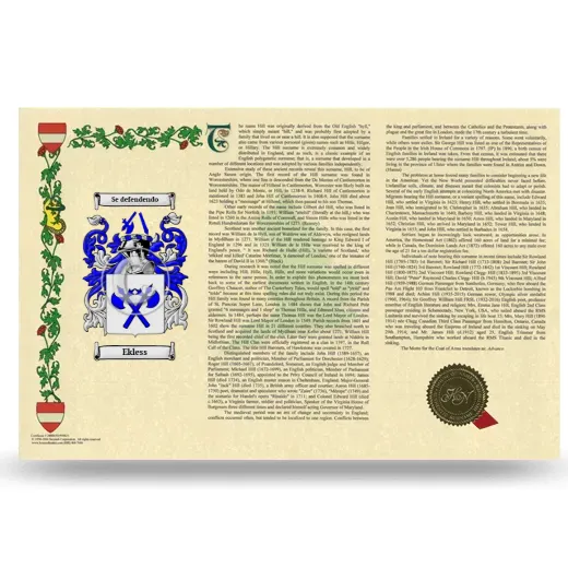 Ekless Armorial History Landscape Style