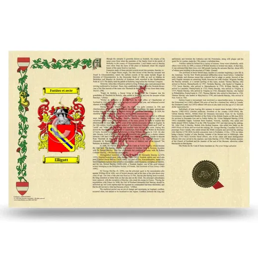 Elligott Armorial History Landscape Style