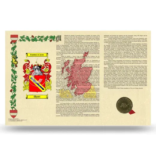 Elyott Armorial History Landscape Style