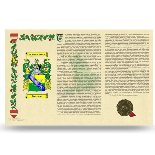 Emerson Armorial History Landscape Style