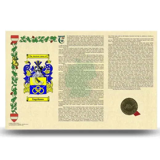 Engelman Armorial History Landscape Style
