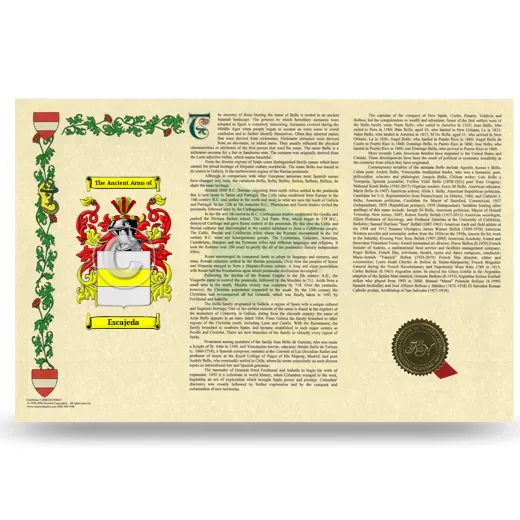 Escajeda Armorial History Landscape Style