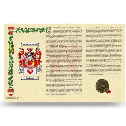 Ezpinoza Armorial History Landscape Style