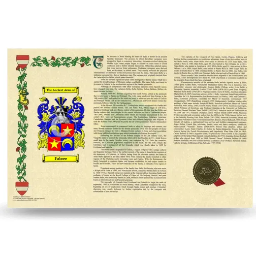 Fabree Armorial History Landscape Style