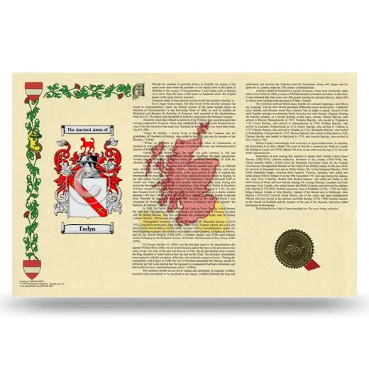 Fadyn Armorial History Landscape Style