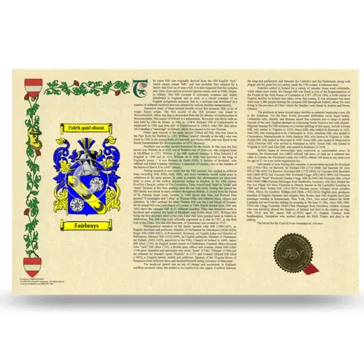 Fairbrays Armorial History Landscape Style