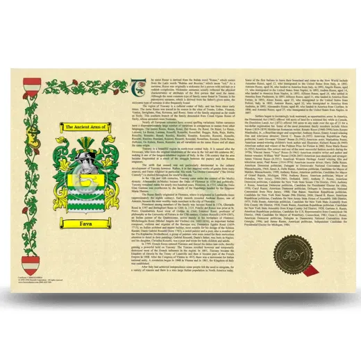 Fava Armorial History Landscape Style