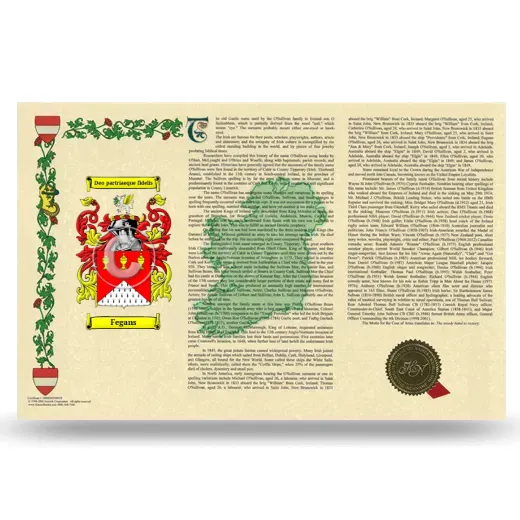 Fegans Armorial History Landscape Style