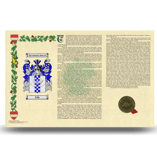 Fels Armorial History Landscape Style
